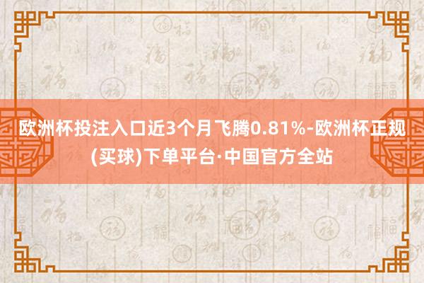 欧洲杯投注入口近3个月飞腾0.81%-欧洲杯正规(买球)下单平台·中国官方全站