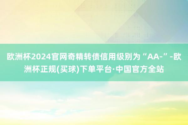 欧洲杯2024官网奇精转债信用级别为“AA-”-欧洲杯正规(买球)下单平台·中国官方全站