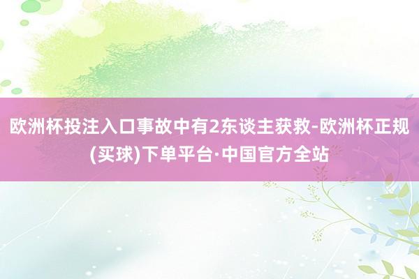 欧洲杯投注入口事故中有2东谈主获救-欧洲杯正规(买球)下单平台·中国官方全站