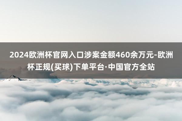 2024欧洲杯官网入口涉案金额460余万元-欧洲杯正规(买球)下单平台·中国官方全站